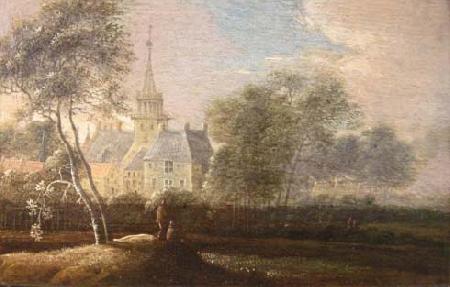 unknow artist Castle Westerbeek at the westside of the city of The Hague oil painting picture
